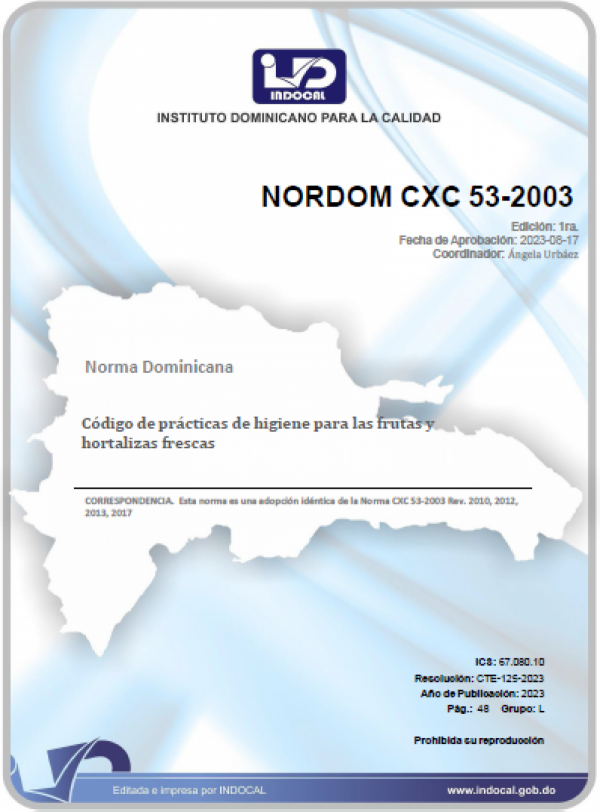 NORDOM CXC 53-2003 - CÓDIGO DE PRÁCTICAS DE HIGIENE PARA LAS FRUTAS Y HORTALIZAS FRESCAS.
