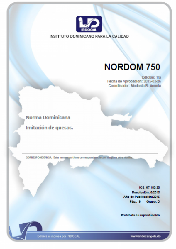 NORDOM 750	- IMITACIÓN DE QUESOS.
